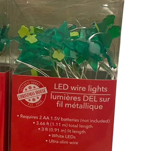 Christmas 10ct Green Christmas Tree White LED 3Ft String Lights NWT - Picture 3 of 5